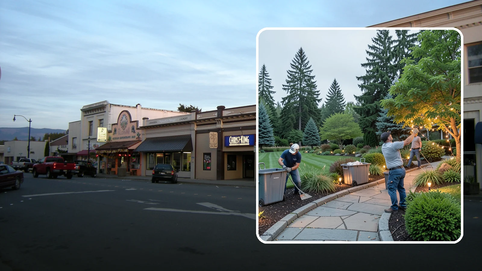 Holiday Lighting Removal in Burlington, Skagit County, WA - We safely take down, sort, and store your holiday lighting once the season ends.