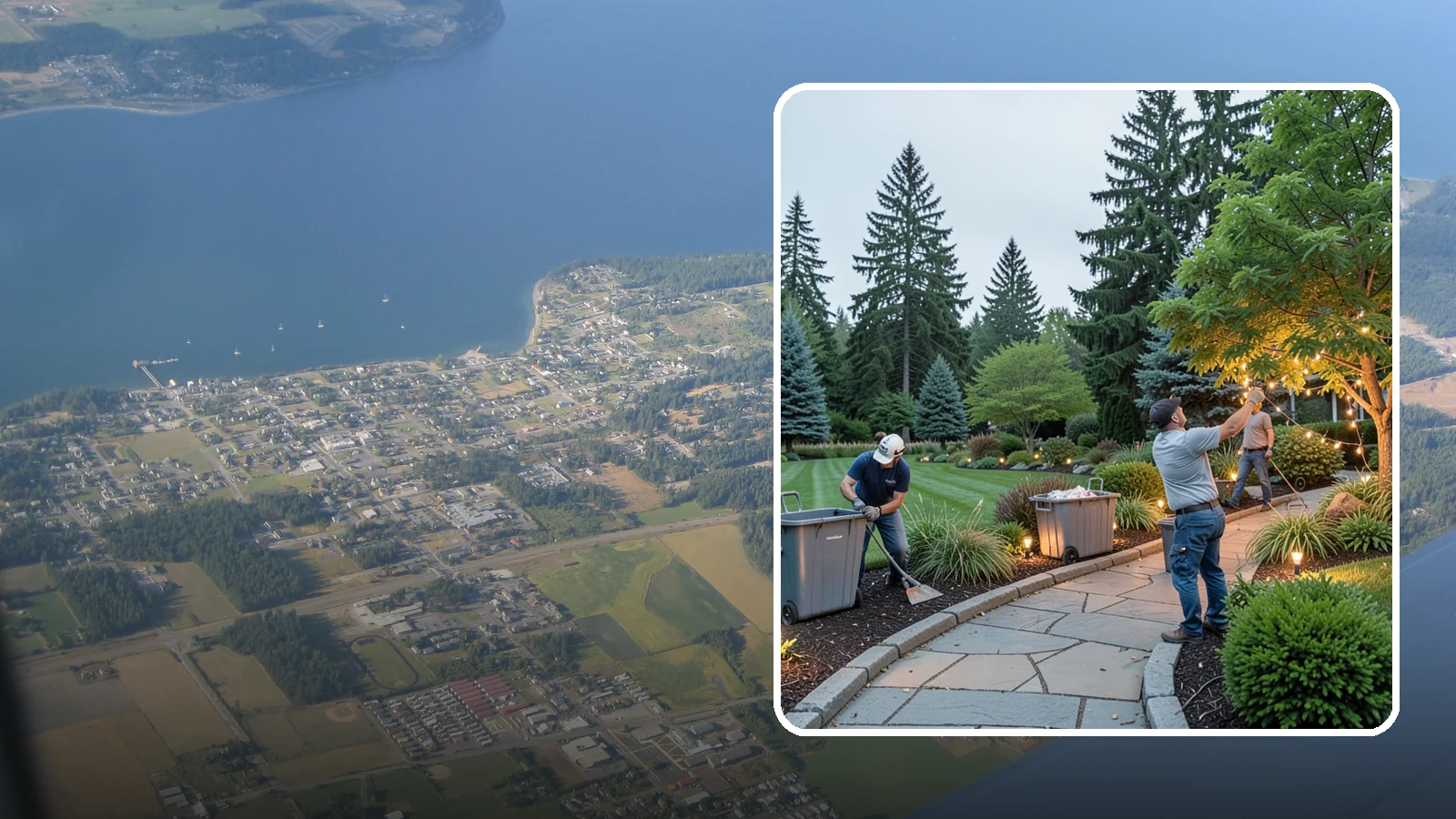 Holiday Lighting Removal in Coupeville, Island County, WA - We safely take down, sort, and store your holiday lighting once the season ends.
