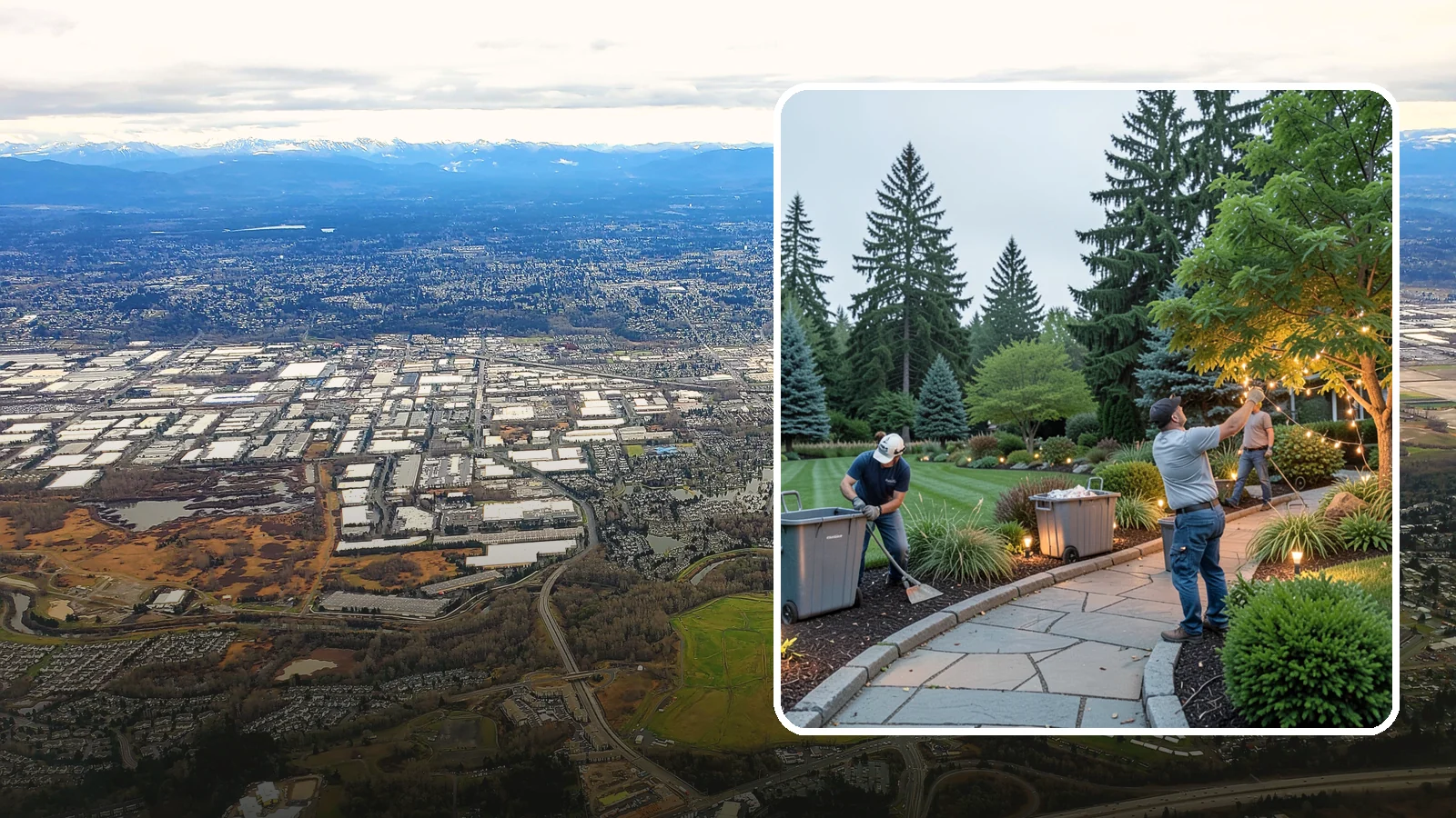Holiday Lighting Removal in Kent, King County, WA - We safely take down, sort, and store your holiday lighting once the season ends.
