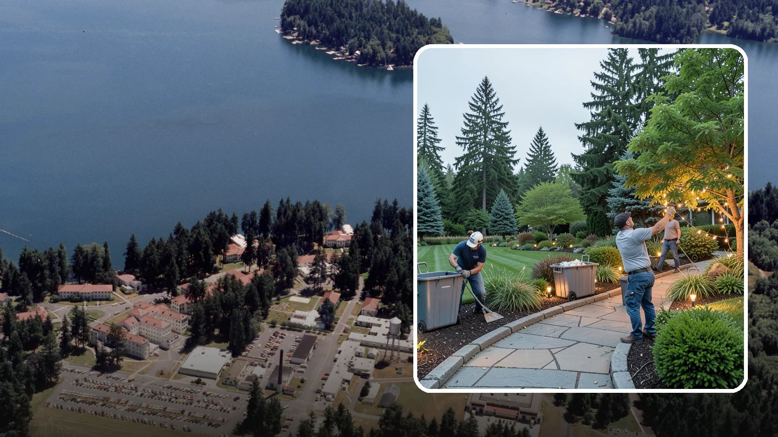 Holiday Lighting Removal in Lakewood, Pierce County, WA - We safely take down, sort, and store your holiday lighting once the season ends.