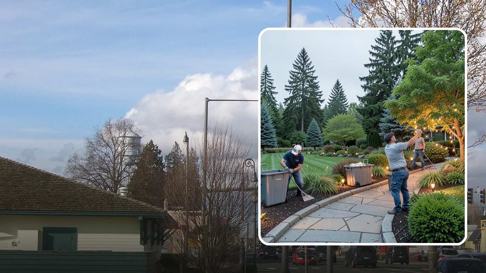 Holiday Lighting Removal in Marysville, Snohomish County, WA - We safely take down, sort, and store your holiday lighting once the season ends.