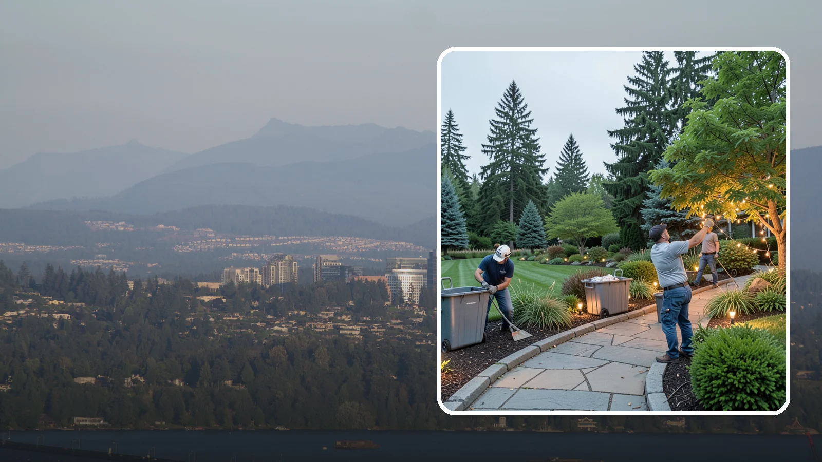 Holiday Lighting Removal in Medina, King County, WA - We safely take down, sort, and store your holiday lighting once the season ends.