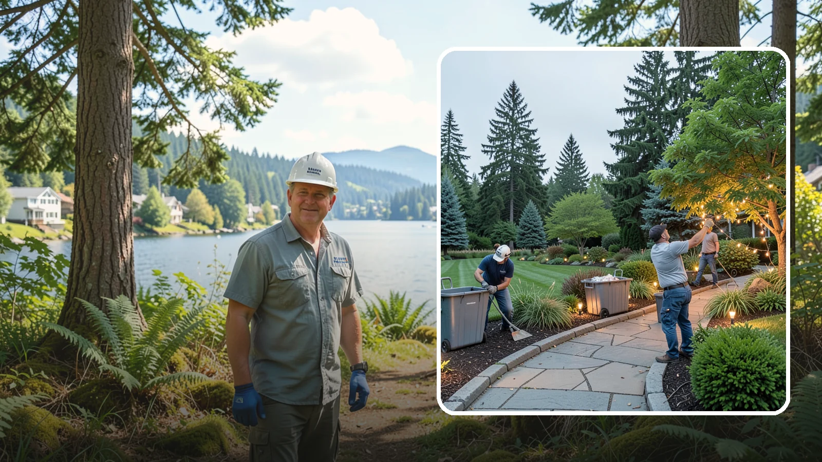 Holiday Lighting Removal in Milton, King County, WA - We safely take down, sort, and store your holiday lighting once the season ends.