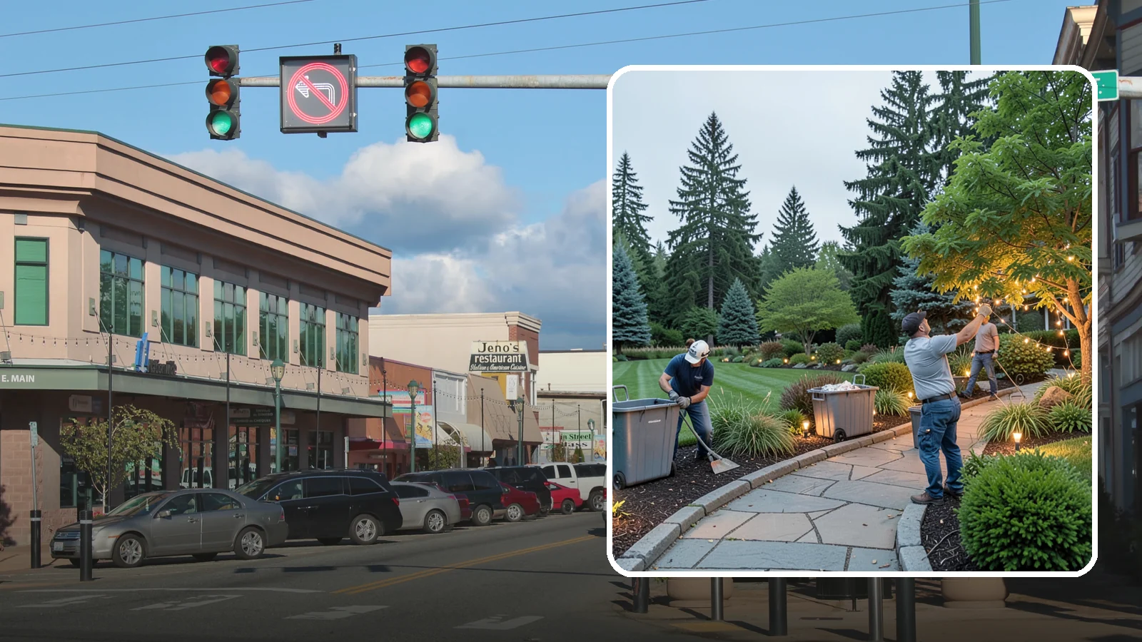 Holiday Lighting Removal in Monroe, Snohomish County, WA - We safely take down, sort, and store your holiday lighting once the season ends.