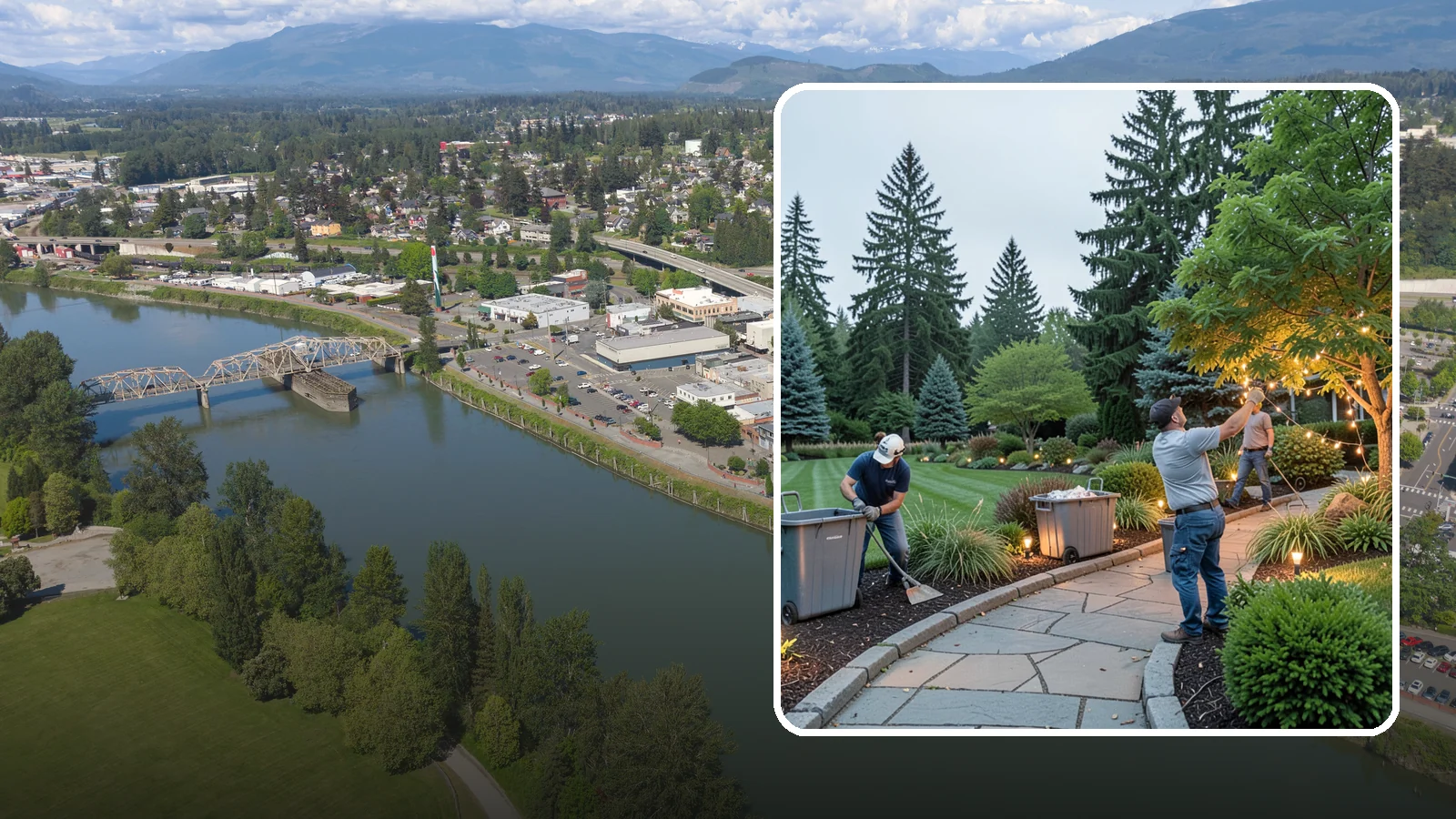 Holiday Lighting Removal in Mount Vernon, Skagit County, WA - We safely take down, sort, and store your holiday lighting once the season ends.
