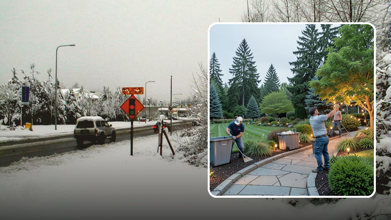 Holiday Lighting Removal in Newcastle, King County, WA - We safely take down, sort, and store your holiday lighting once the season ends.