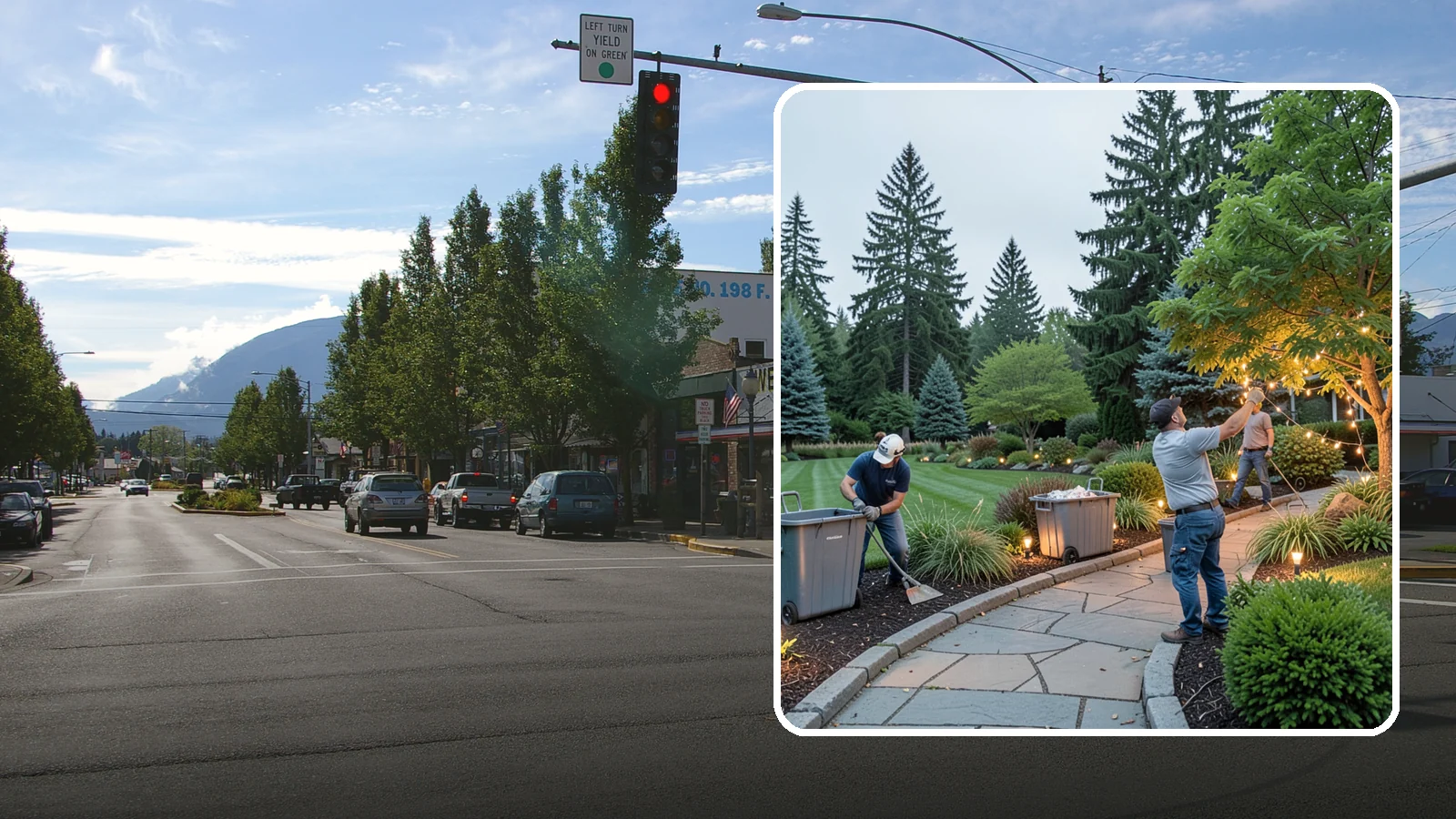 Holiday Lighting Removal in North Bend, King County, WA - We safely take down, sort, and store your holiday lighting once the season ends.
