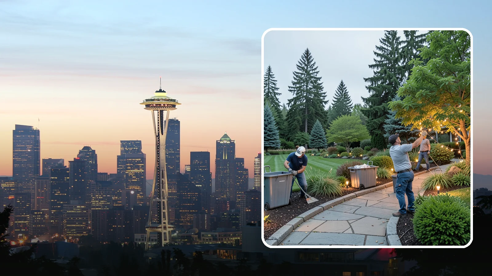 Holiday Lighting Removal in Seattle, King County, WA - We safely take down, sort, and store your holiday lighting once the season ends.