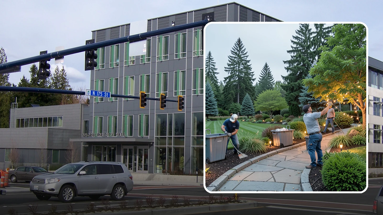 Holiday Lighting Removal in Shoreline, King County, WA - We safely take down, sort, and store your holiday lighting once the season ends.