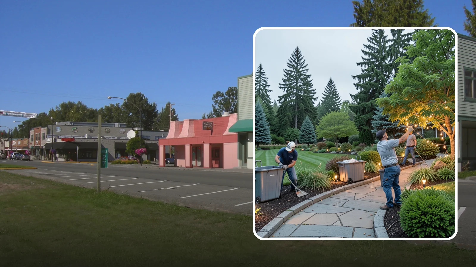 Holiday Lighting Removal in Snoqualmie, King County, WA - We safely take down, sort, and store your holiday lighting once the season ends.