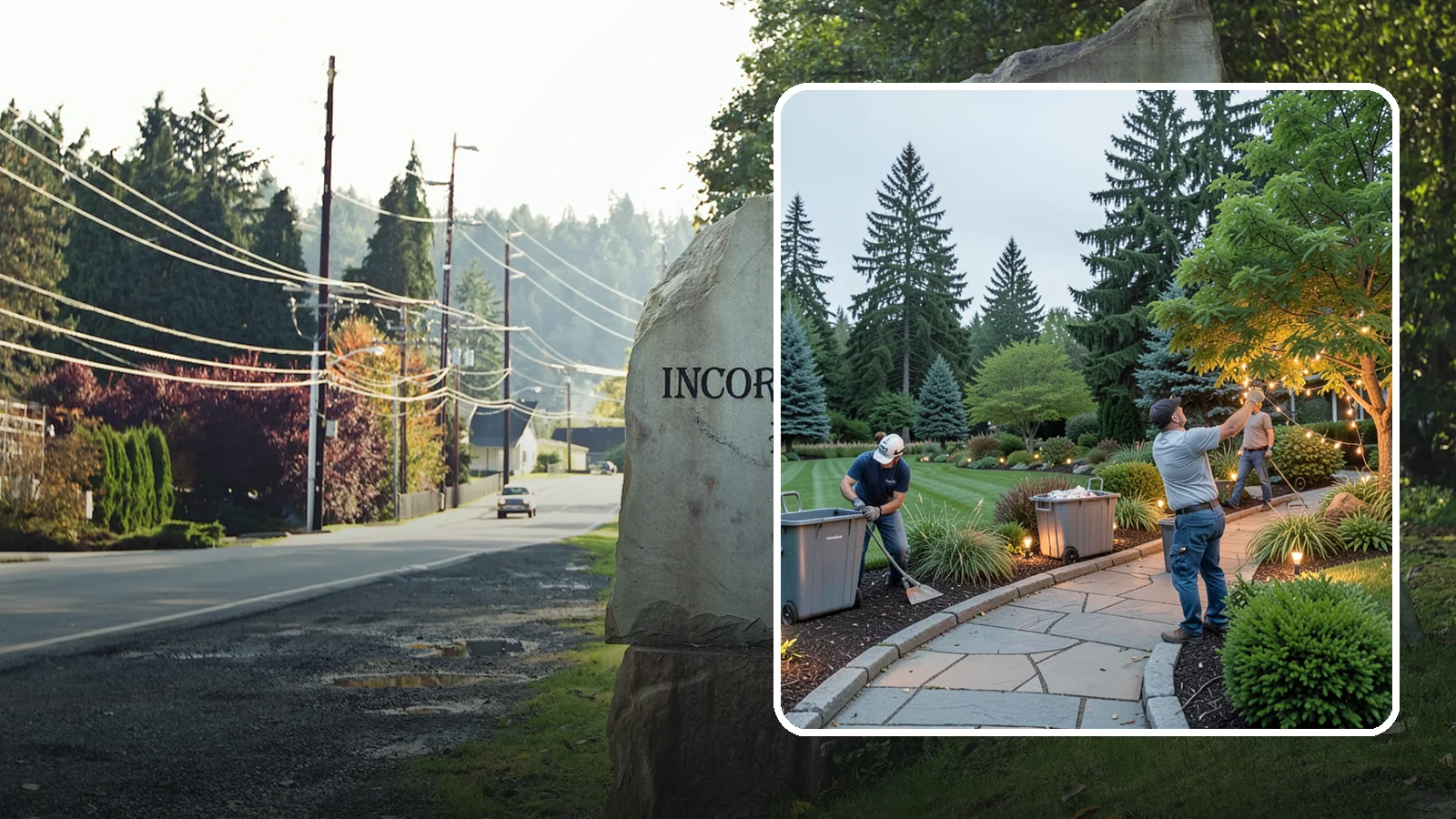 Holiday Lighting Removal in Wilkeson, Pierce County, WA - We safely take down, sort, and store your holiday lighting once the season ends.