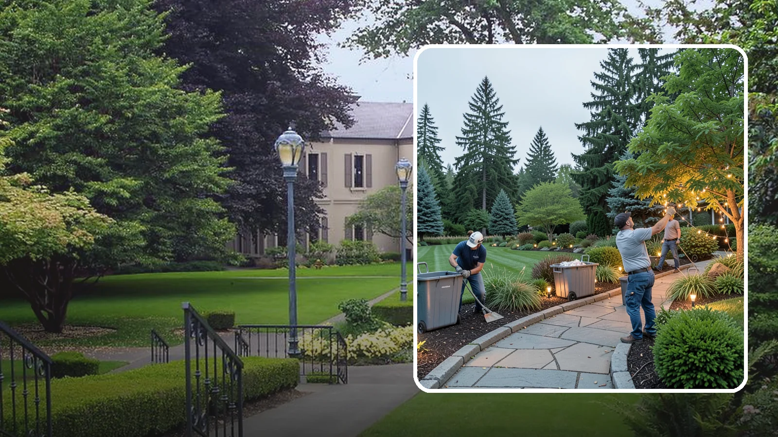 Holiday Lighting Removal in Woodinville, King County, WA - We safely take down, sort, and store your holiday lighting once the season ends.