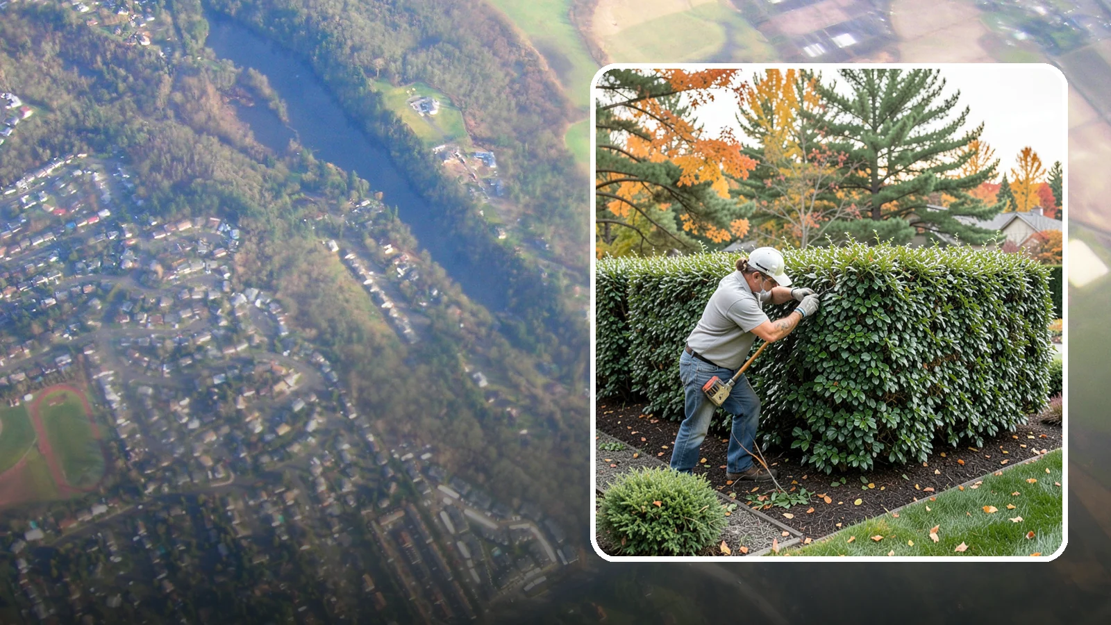 Holly Hedge Trimming in Algona, King County, WA - Careful holly hedge trimming that shapes this dense, spiny evergreen into a secure, formal screen with glossy year-round foliage.