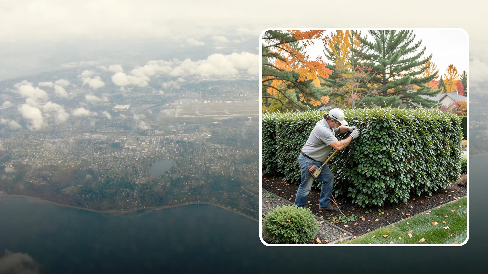 Holly Hedge Trimming in Burien, King County, WA - Careful holly hedge trimming that shapes this dense, spiny evergreen into a secure, formal screen with glossy year-round foliage.