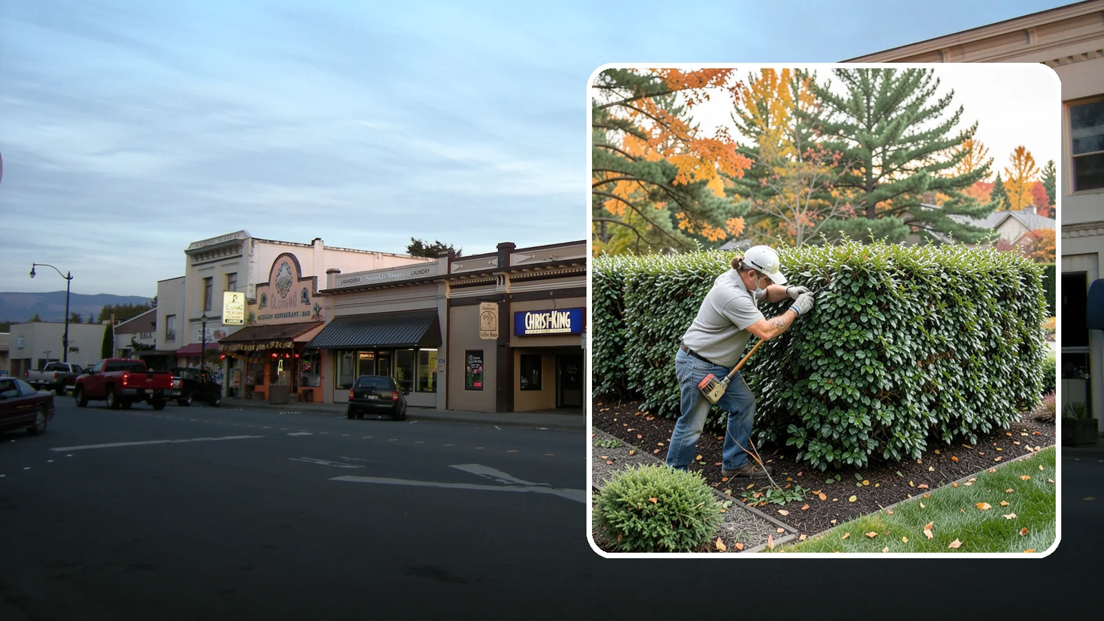 Holly Hedge Trimming in Burlington, Skagit County, WA - Careful holly hedge trimming that shapes this dense, spiny evergreen into a secure, formal screen with glossy year-round foliage.