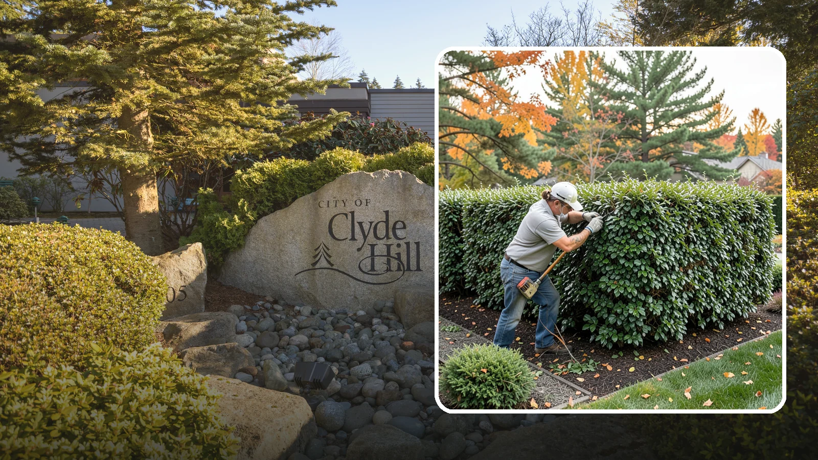 Holly Hedge Trimming in Clyde Hill, King County, WA - Careful holly hedge trimming that shapes this dense, spiny evergreen into a secure, formal screen with glossy year-round foliage.