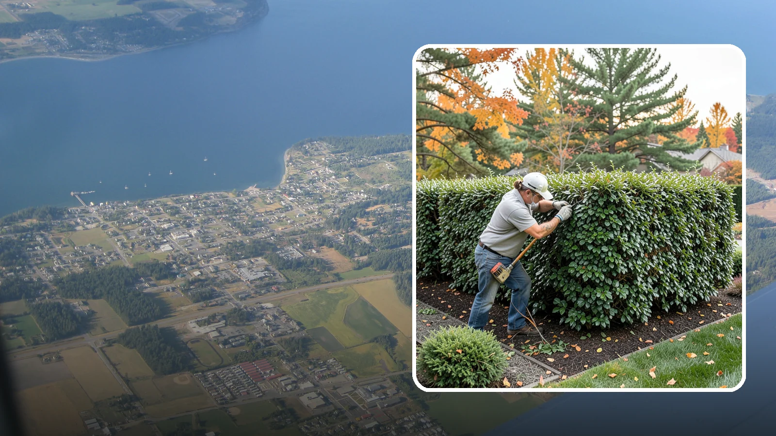 Holly Hedge Trimming in Coupeville, Island County, WA - Careful holly hedge trimming that shapes this dense, spiny evergreen into a secure, formal screen with glossy year-round foliage.