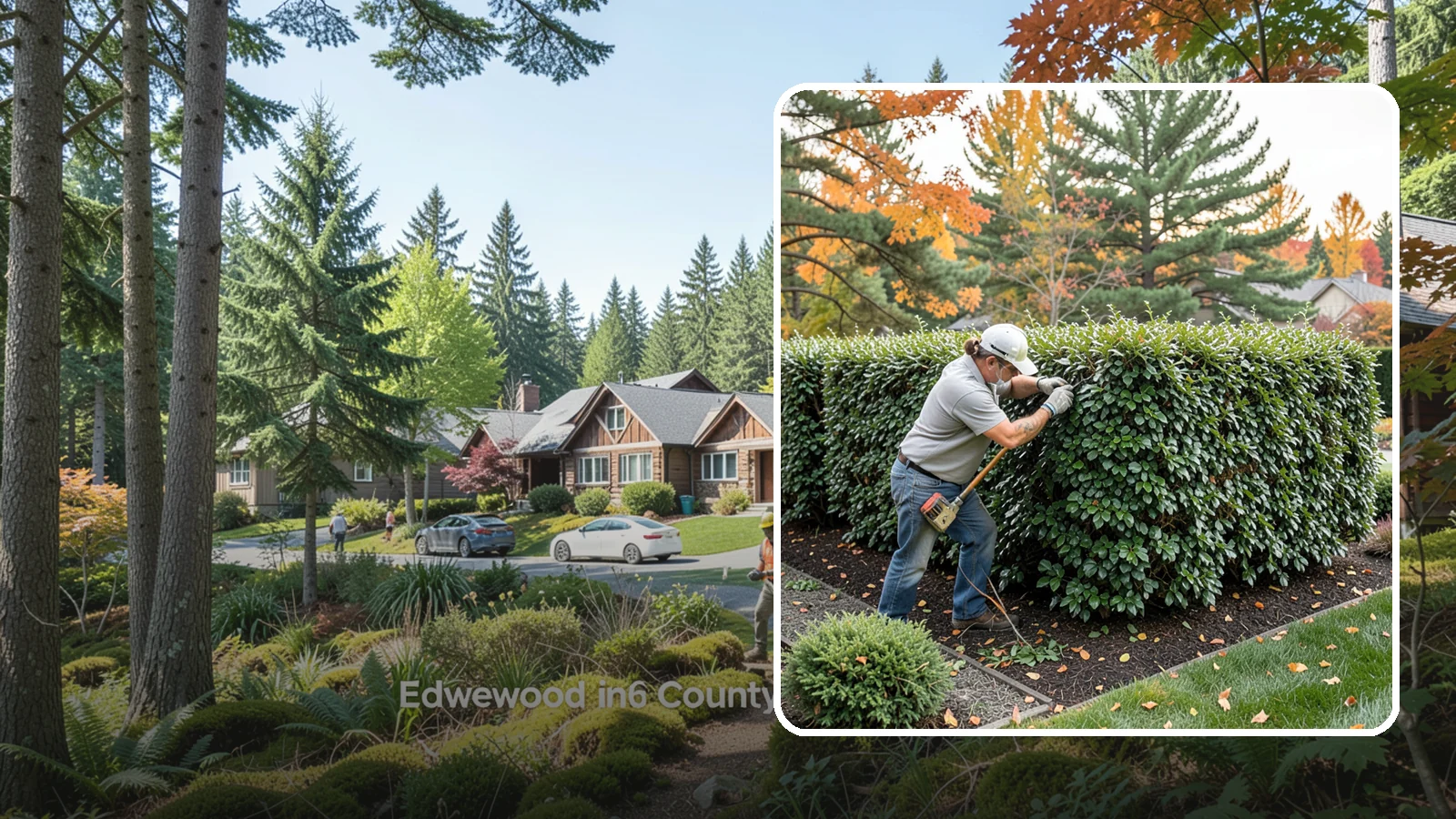 Holly Hedge Trimming in Edgewood, Pierce County, WA - Careful holly hedge trimming that shapes this dense, spiny evergreen into a secure, formal screen with glossy year-round foliage.