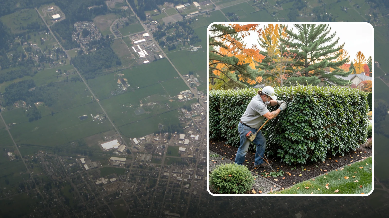 Holly Hedge Trimming in Enumclaw, King County, WA - Careful holly hedge trimming that shapes this dense, spiny evergreen into a secure, formal screen with glossy year-round foliage.