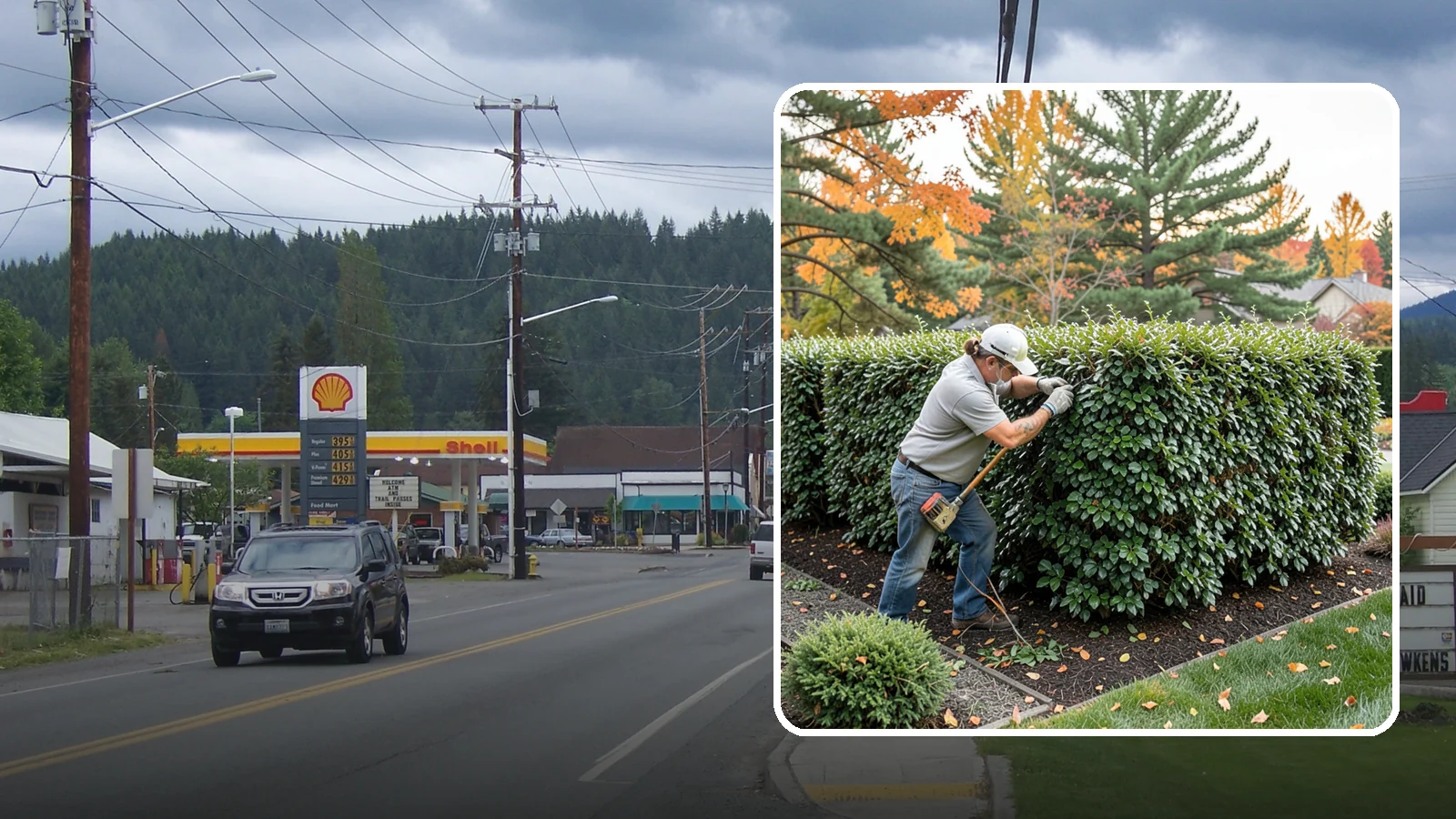 Holly Hedge Trimming in Granite Falls, Snohomish County, WA - Careful holly hedge trimming that shapes this dense, spiny evergreen into a secure, formal screen with glossy year-round foliage.