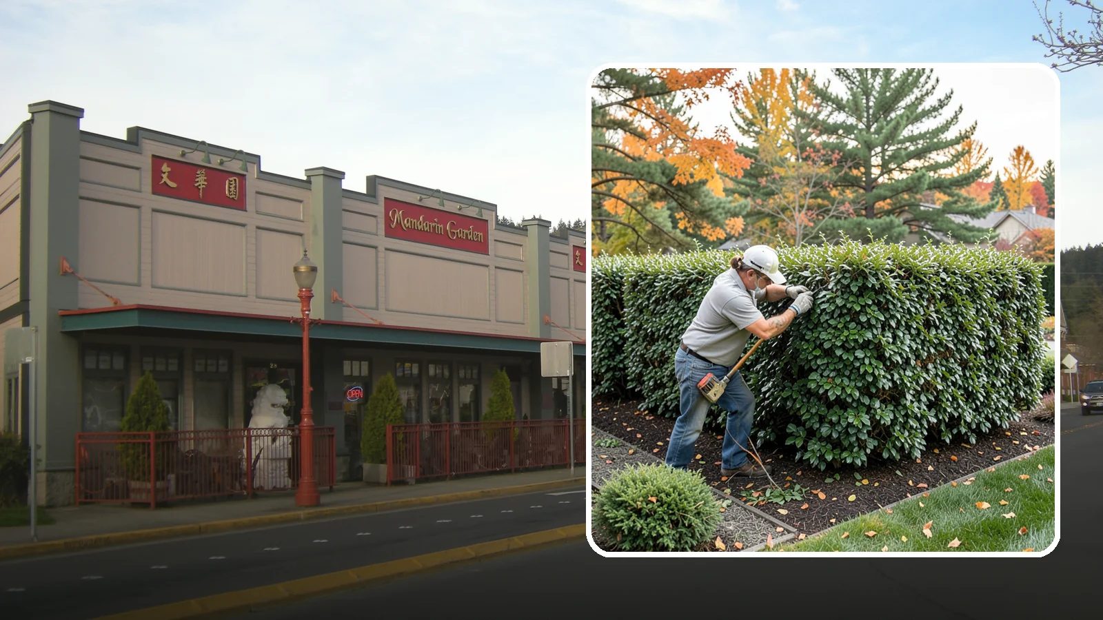 Holly Hedge Trimming in Issaquah, King County, WA - Careful holly hedge trimming that shapes this dense, spiny evergreen into a secure, formal screen with glossy year-round foliage.
