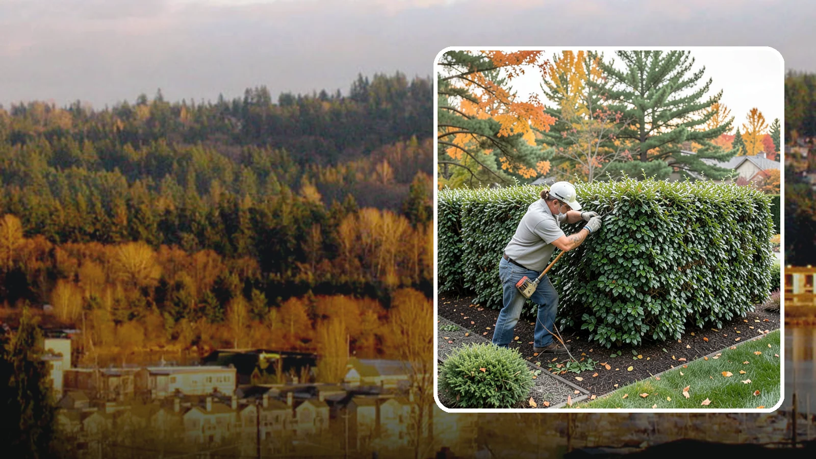Holly Hedge Trimming in Kenmore, King County, WA - Careful holly hedge trimming that shapes this dense, spiny evergreen into a secure, formal screen with glossy year-round foliage.