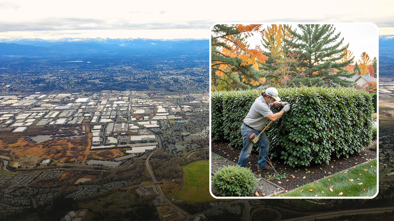 Holly Hedge Trimming in Kent, King County, WA - Careful holly hedge trimming that shapes this dense, spiny evergreen into a secure, formal screen with glossy year-round foliage.