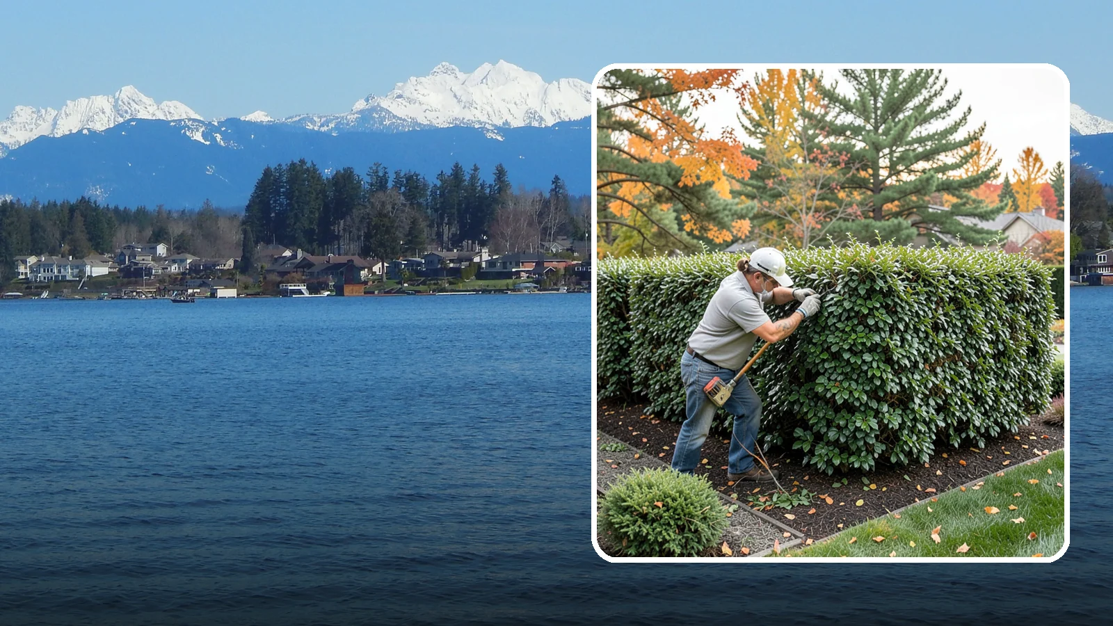 Holly Hedge Trimming in Lake Stevens, Snohomish County, WA - Careful holly hedge trimming that shapes this dense, spiny evergreen into a secure, formal screen with glossy year-round foliage.