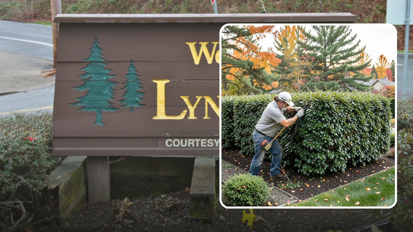 Holly Hedge Trimming in Lynnwood, Snohomish County, WA - Careful holly hedge trimming that shapes this dense, spiny evergreen into a secure, formal screen with glossy year-round foliage.