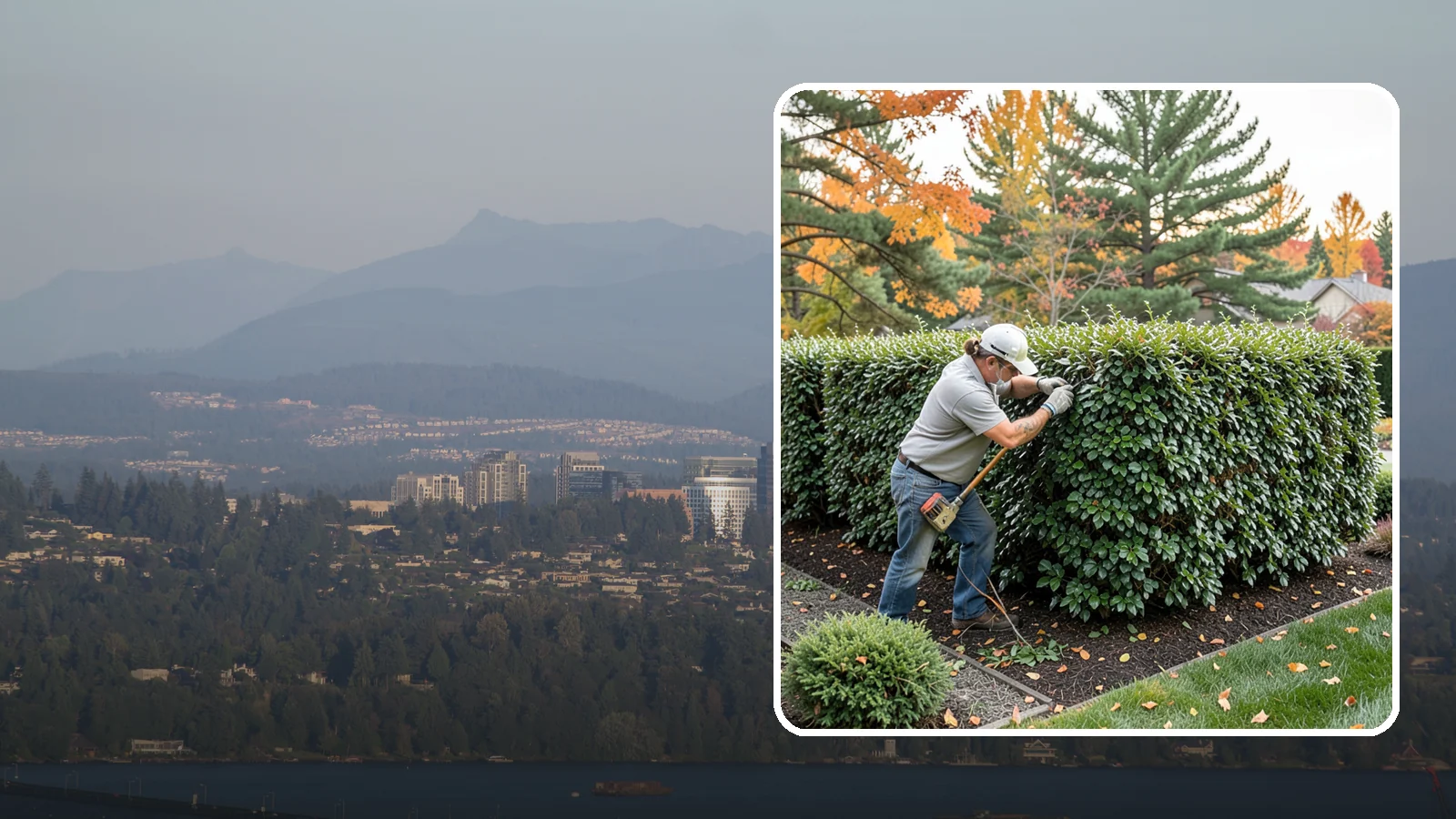 Holly Hedge Trimming in Medina, King County, WA - Careful holly hedge trimming that shapes this dense, spiny evergreen into a secure, formal screen with glossy year-round foliage.