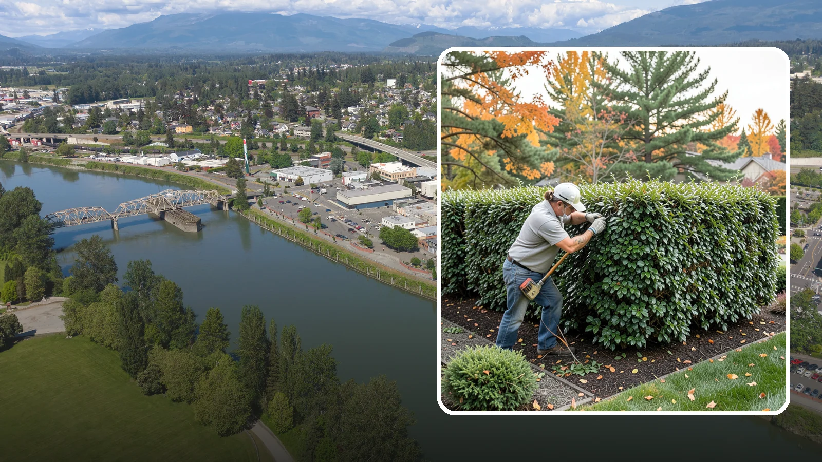 Holly Hedge Trimming in Mount Vernon, Skagit County, WA - Careful holly hedge trimming that shapes this dense, spiny evergreen into a secure, formal screen with glossy year-round foliage.