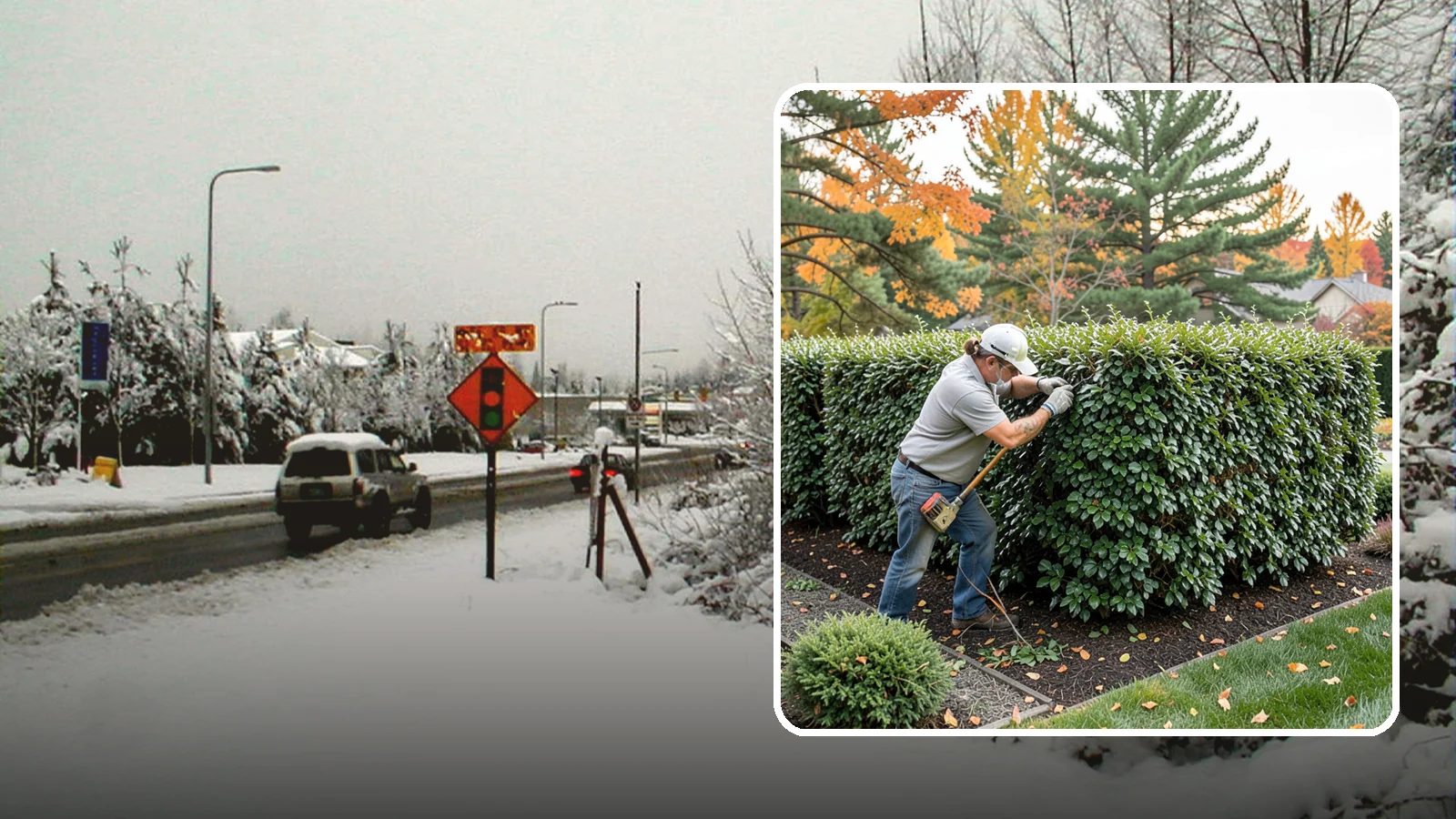 Holly Hedge Trimming in Newcastle, King County, WA - Careful holly hedge trimming that shapes this dense, spiny evergreen into a secure, formal screen with glossy year-round foliage.