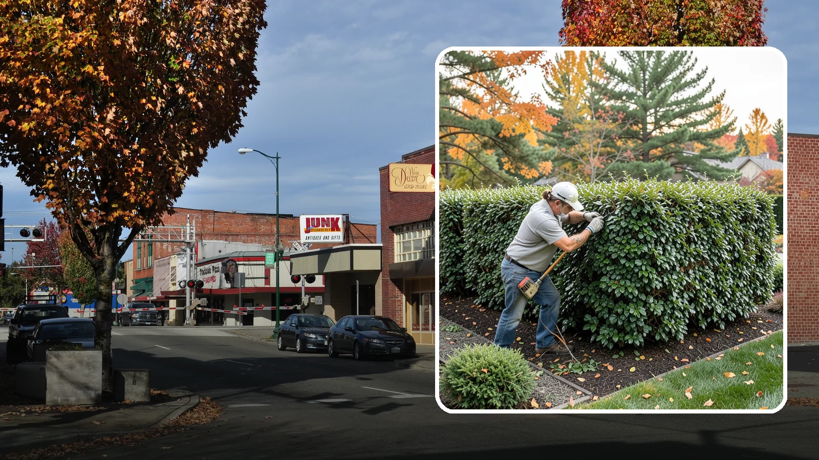 Holly Hedge Trimming in Puyallup, Pierce County, WA - Careful holly hedge trimming that shapes this dense, spiny evergreen into a secure, formal screen with glossy year-round foliage.