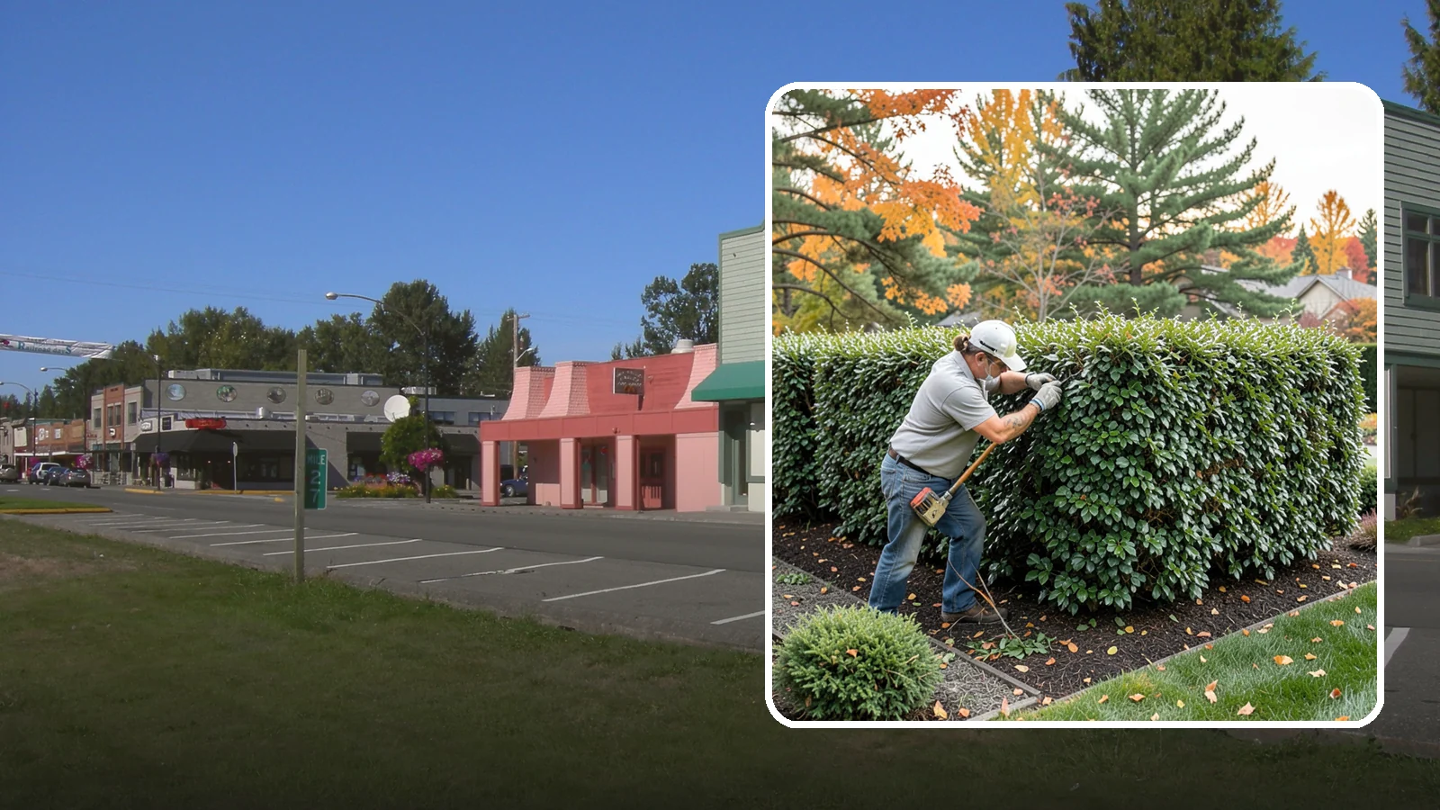 Holly Hedge Trimming in Snoqualmie, King County, WA - Careful holly hedge trimming that shapes this dense, spiny evergreen into a secure, formal screen with glossy year-round foliage.
