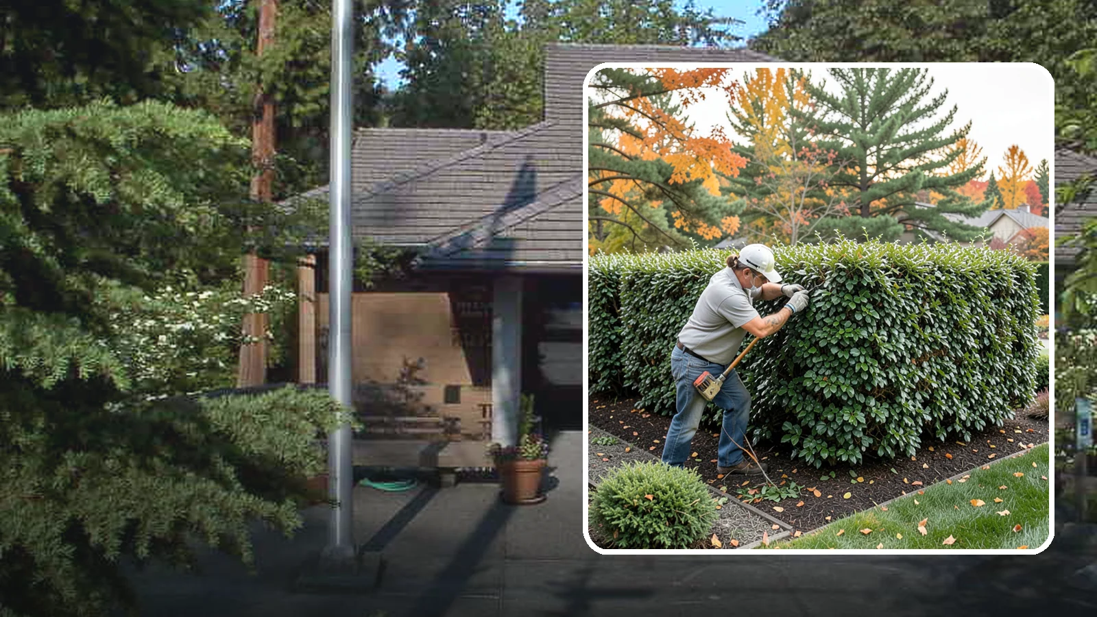 Holly Hedge Trimming in Yarrow Point, King County, WA - Careful holly hedge trimming that shapes this dense, spiny evergreen into a secure, formal screen with glossy year-round foliage.