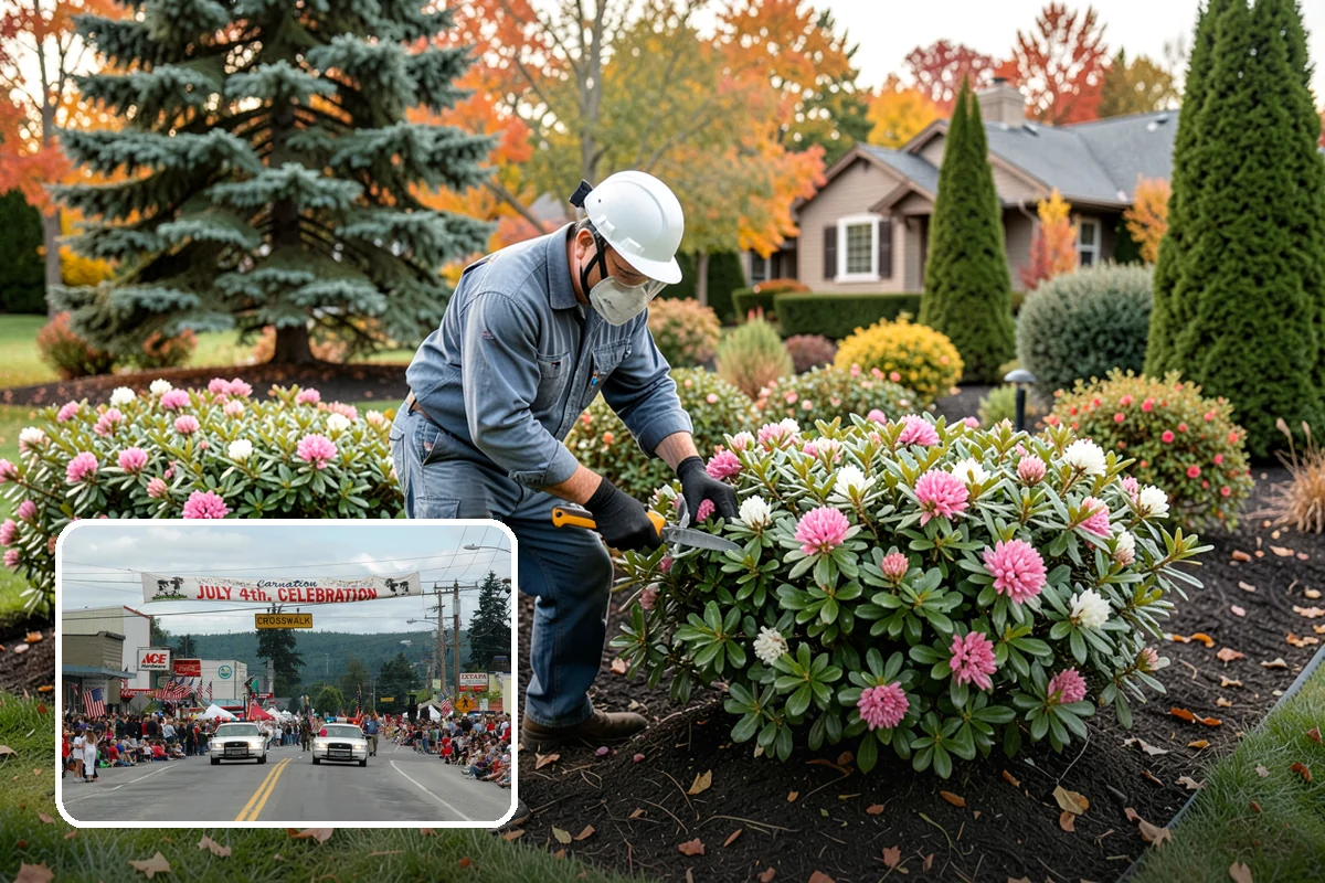 Hydrangea Pruning in Carnation, King County, WA - Maximizes bloom count by pruning each type according to its bloom wood