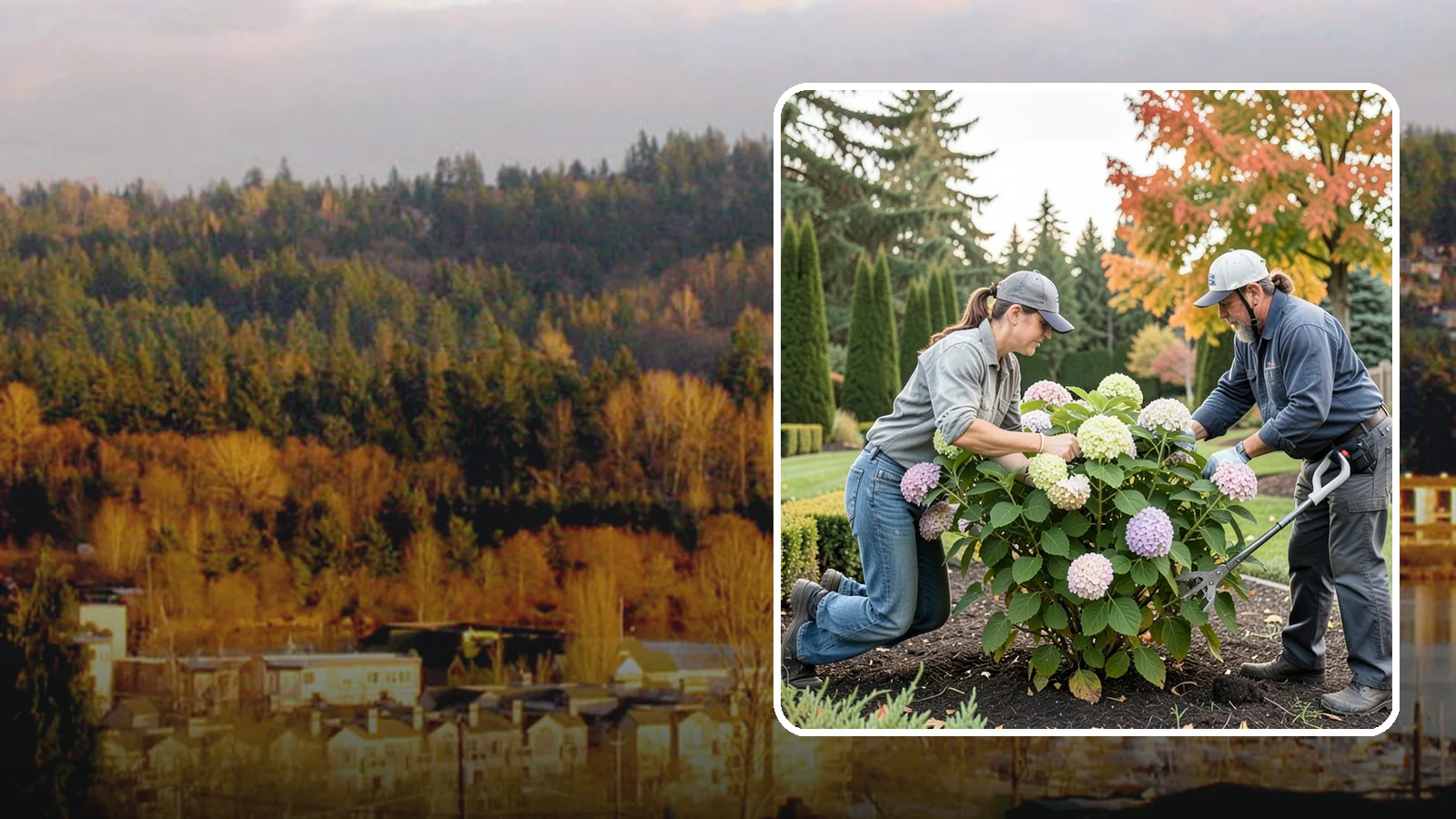 Hydrangea Pruning in Kenmore, King County, WA - Type-specific hydrangea pruning that matches each variety's bloom-wood habit to maximize flowering in the Northwest.