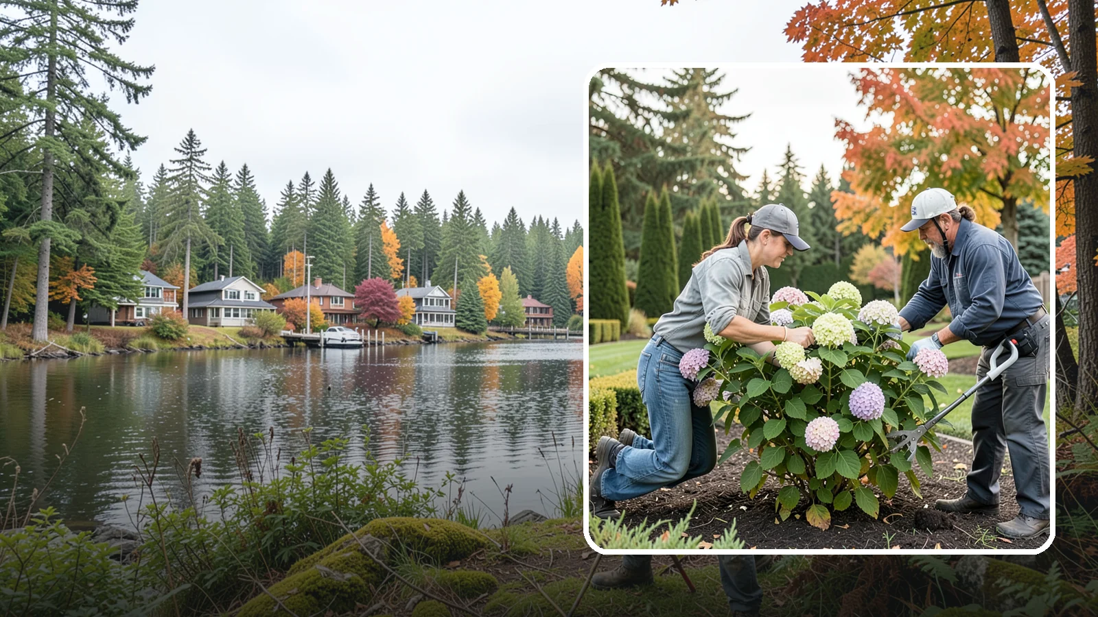 Hydrangea Pruning in La Conner, Skagit County, WA - Type-specific hydrangea pruning that matches each variety's bloom-wood habit to maximize flowering in the Northwest.