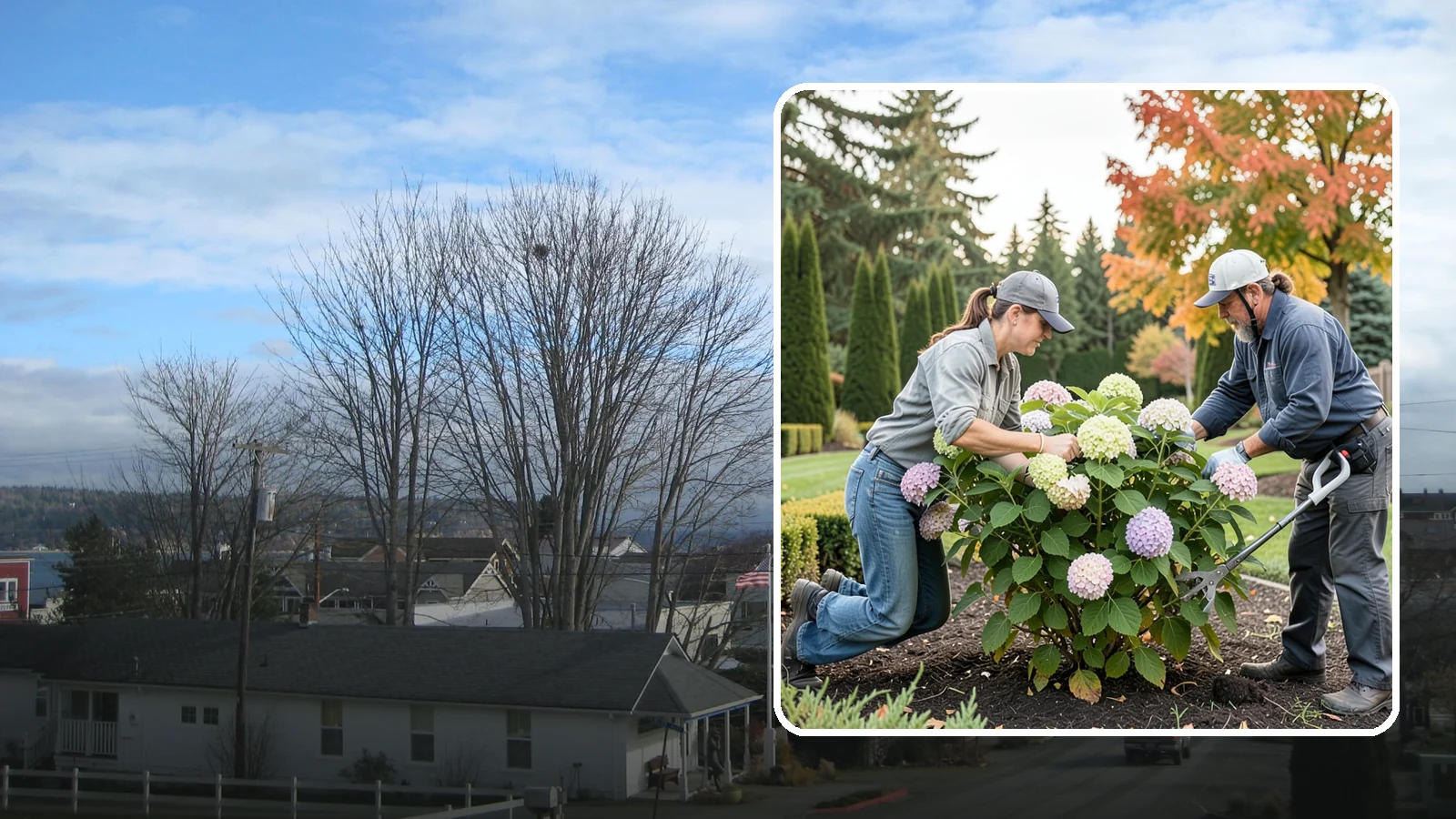 Hydrangea Pruning in Langley, Island County, WA - Type-specific hydrangea pruning that matches each variety's bloom-wood habit to maximize flowering in the Northwest.