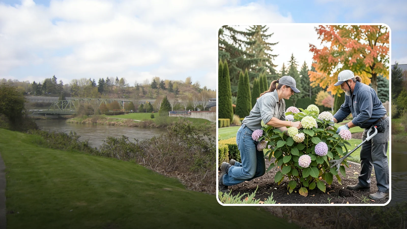 Hydrangea Pruning in Tukwila, King County, WA - Type-specific hydrangea pruning that matches each variety's bloom-wood habit to maximize flowering in the Northwest.