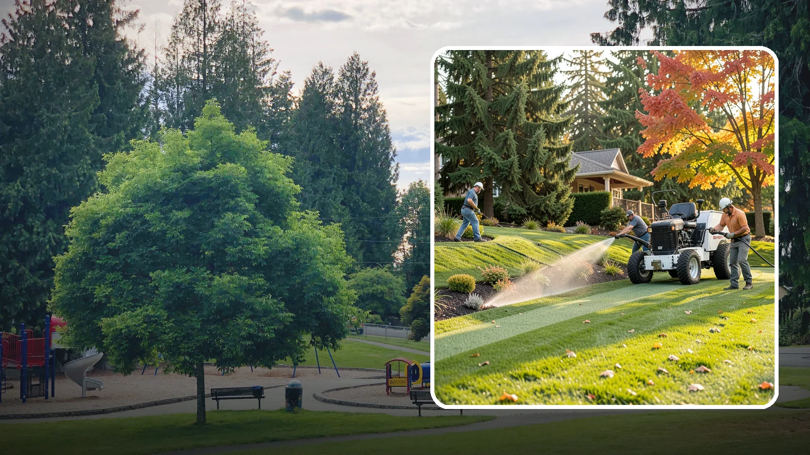 Hydroseeding in Bonney Lake, Pierce County, WA - Fast, even lawn establishment using a sprayed slurry of seed, mulch, and nutrients - ideal for large areas and slopes.