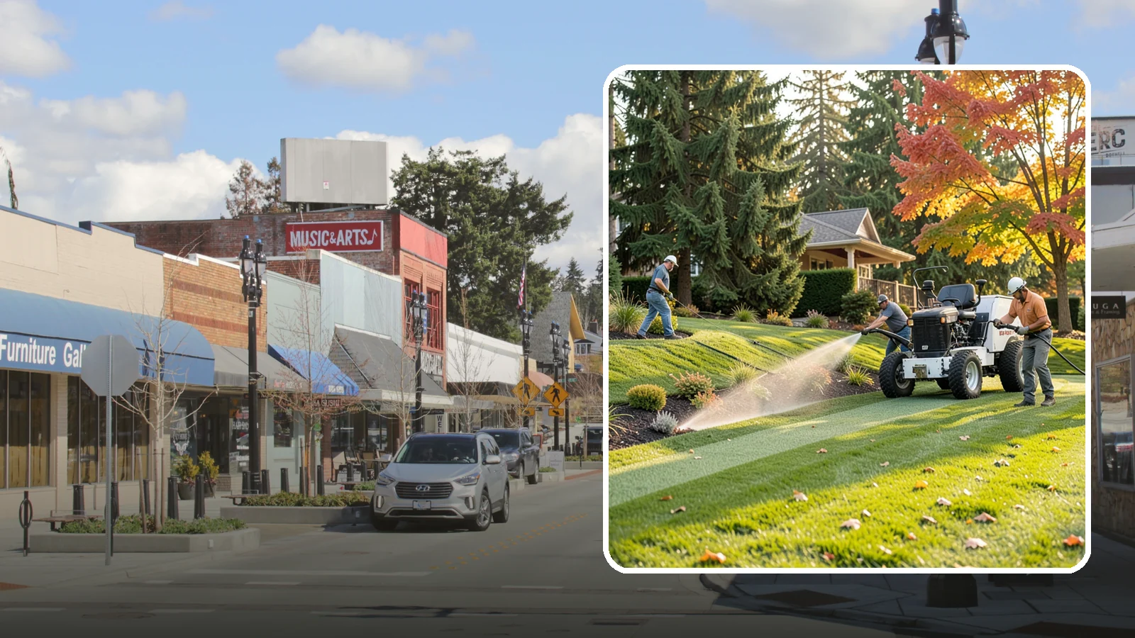 Hydroseeding in Bothell, King County, WA - Fast, even lawn establishment using a sprayed slurry of seed, mulch, and nutrients - ideal for large areas and slopes.