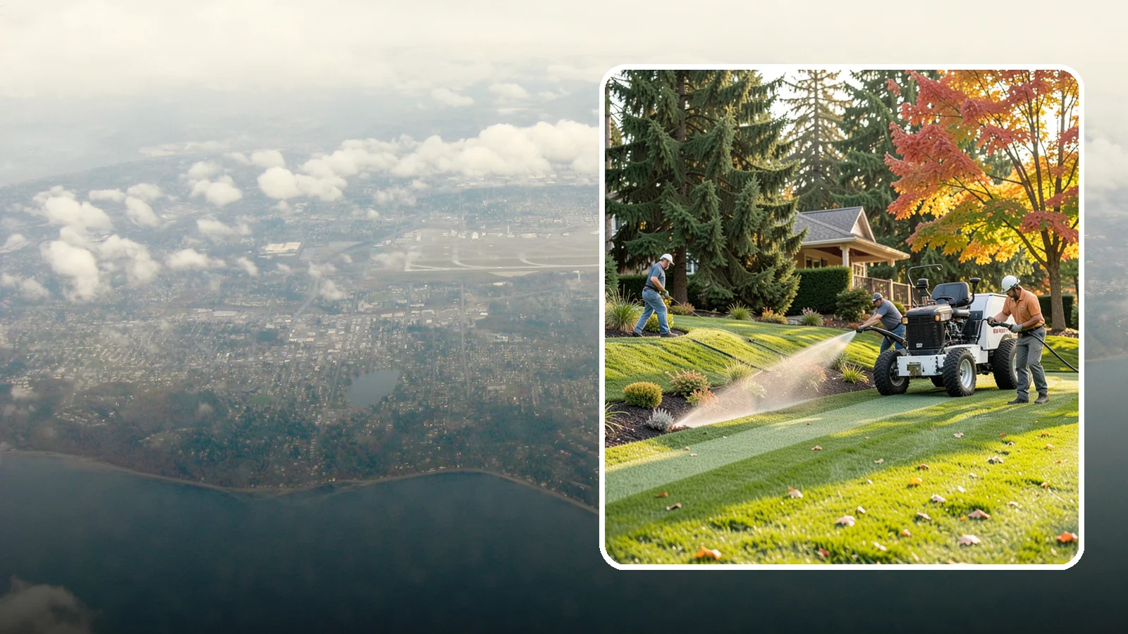 Hydroseeding in Burien, King County, WA - Fast, even lawn establishment using a sprayed slurry of seed, mulch, and nutrients - ideal for large areas and slopes.