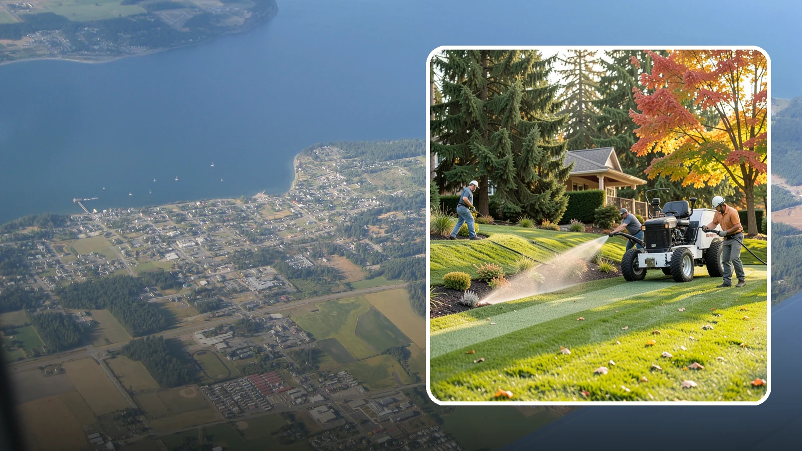 Hydroseeding in Coupeville, Island County, WA - Fast, even lawn establishment using a sprayed slurry of seed, mulch, and nutrients - ideal for large areas and slopes.