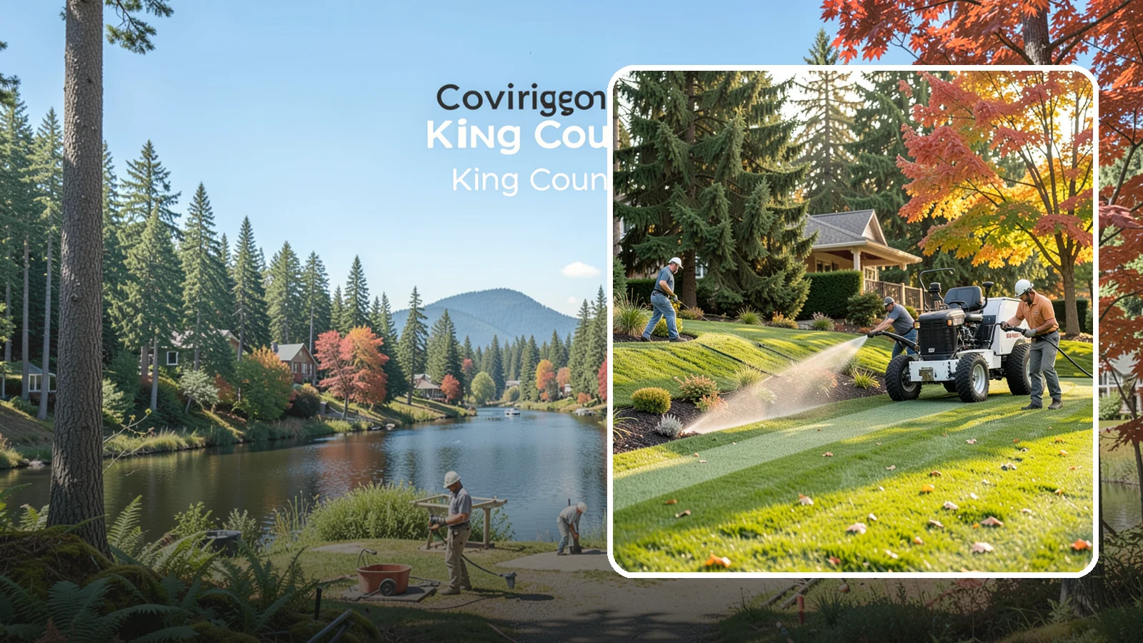 Hydroseeding in Covington, King County, WA - Fast, even lawn establishment using a sprayed slurry of seed, mulch, and nutrients - ideal for large areas and slopes.
