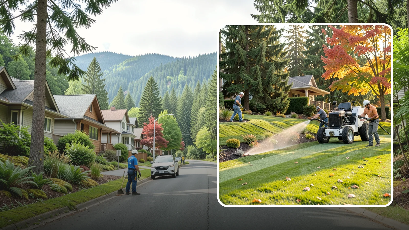 Hydroseeding in Darrington, Snohomish County, WA - Fast, even lawn establishment using a sprayed slurry of seed, mulch, and nutrients - ideal for large areas and slopes.