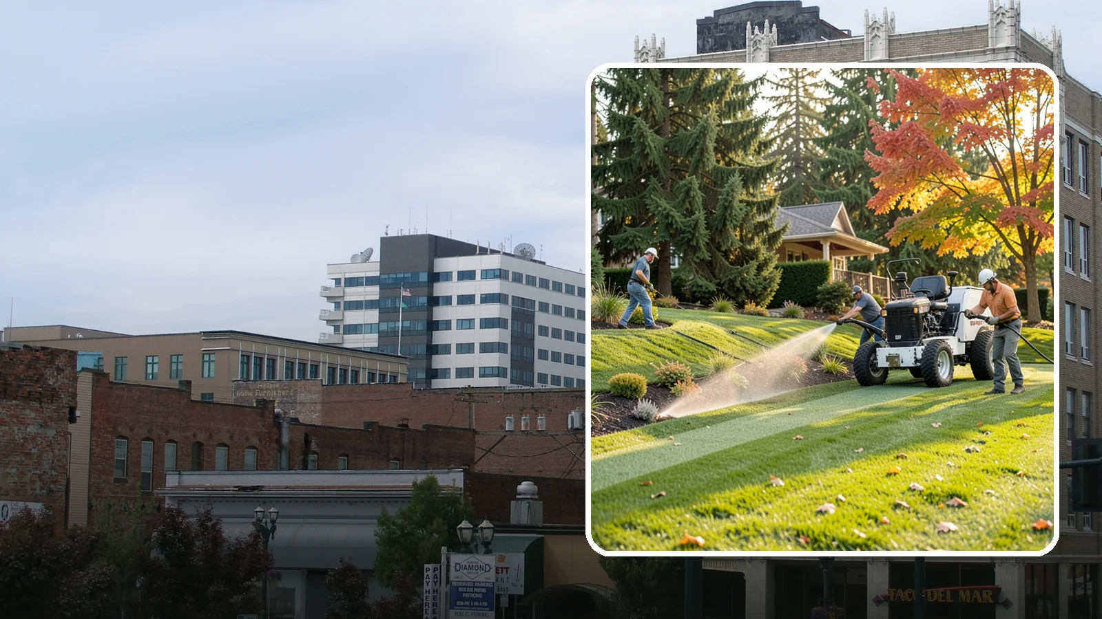 Hydroseeding in Everett, Snohomish County, WA - Fast, even lawn establishment using a sprayed slurry of seed, mulch, and nutrients - ideal for large areas and slopes.