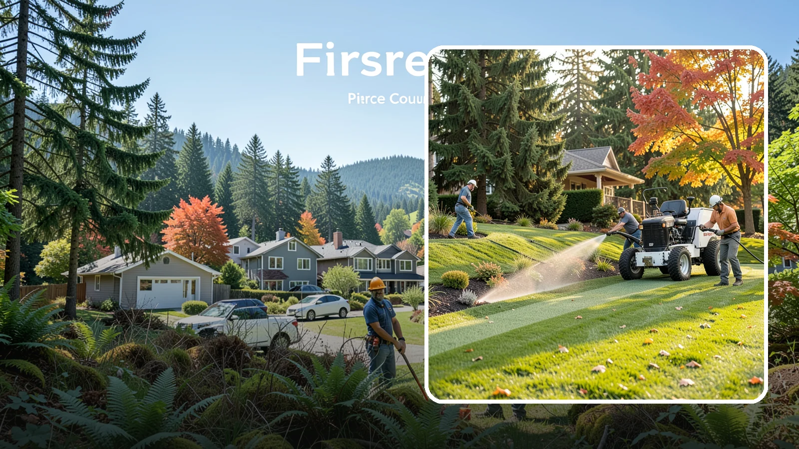 Hydroseeding in Fircrest, Pierce County, WA - Fast, even lawn establishment using a sprayed slurry of seed, mulch, and nutrients - ideal for large areas and slopes.