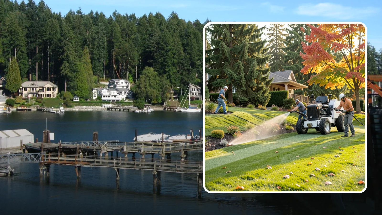 Hydroseeding in Gig Harbor, Pierce County, WA - Fast, even lawn establishment using a sprayed slurry of seed, mulch, and nutrients - ideal for large areas and slopes.