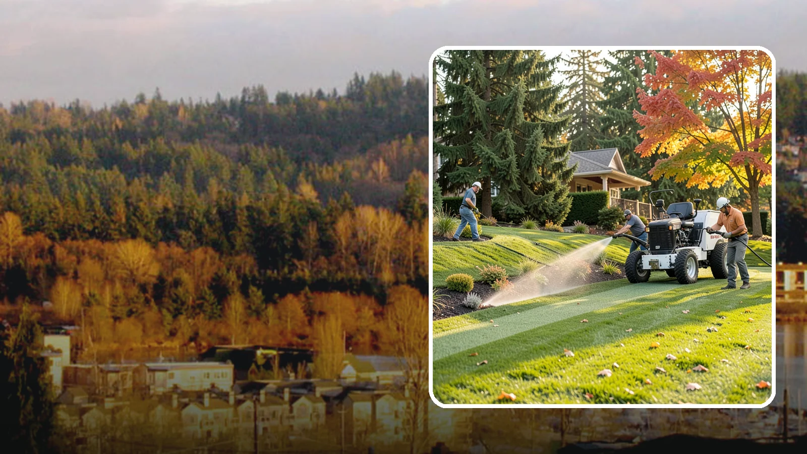 Hydroseeding in Kenmore, King County, WA - Fast, even lawn establishment using a sprayed slurry of seed, mulch, and nutrients - ideal for large areas and slopes.